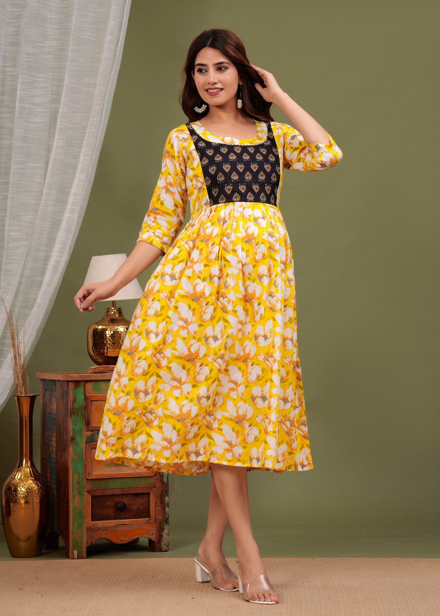 Floral Bliss Maternity Kurti