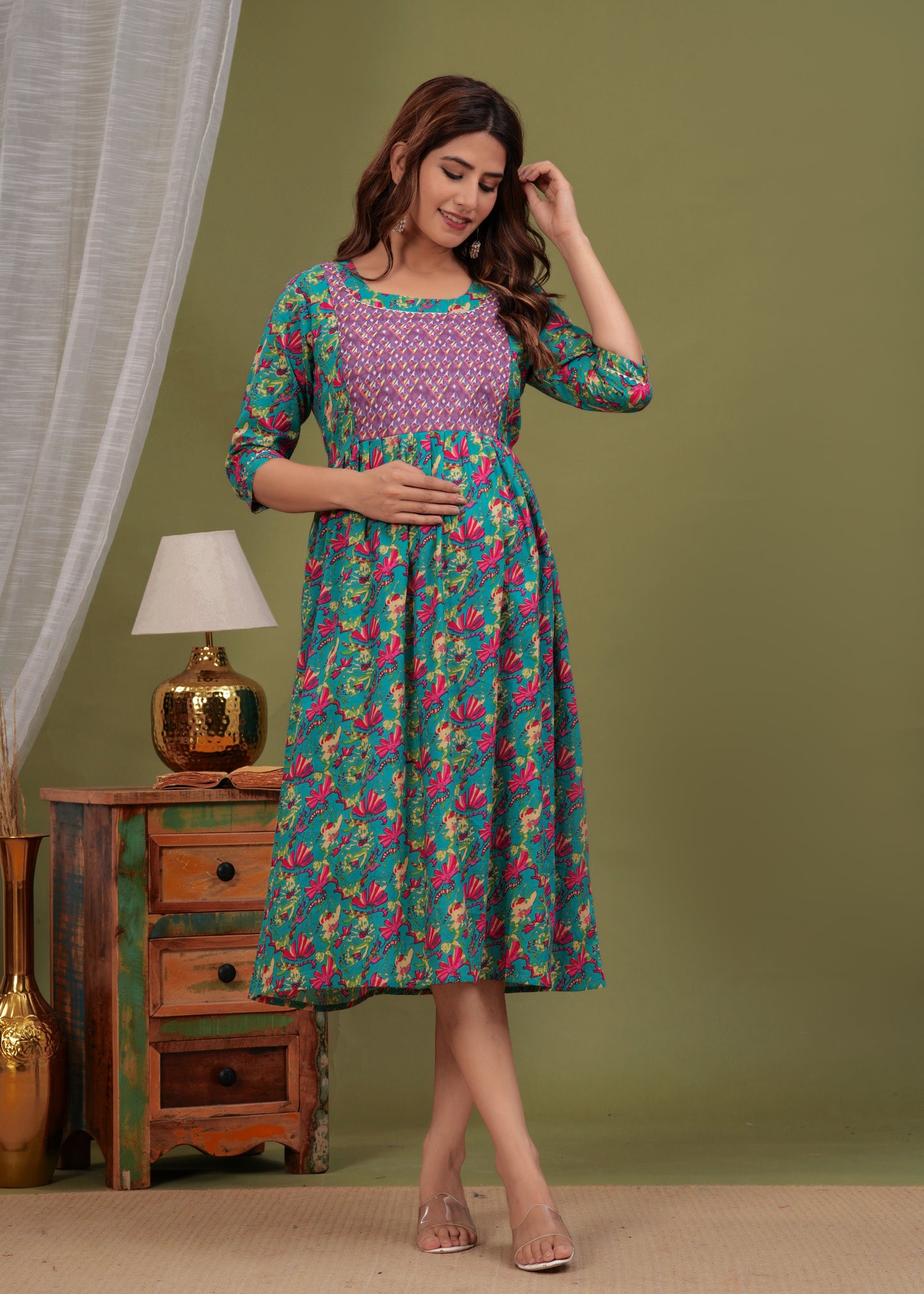 Botanical Bliss Maternity Kurti