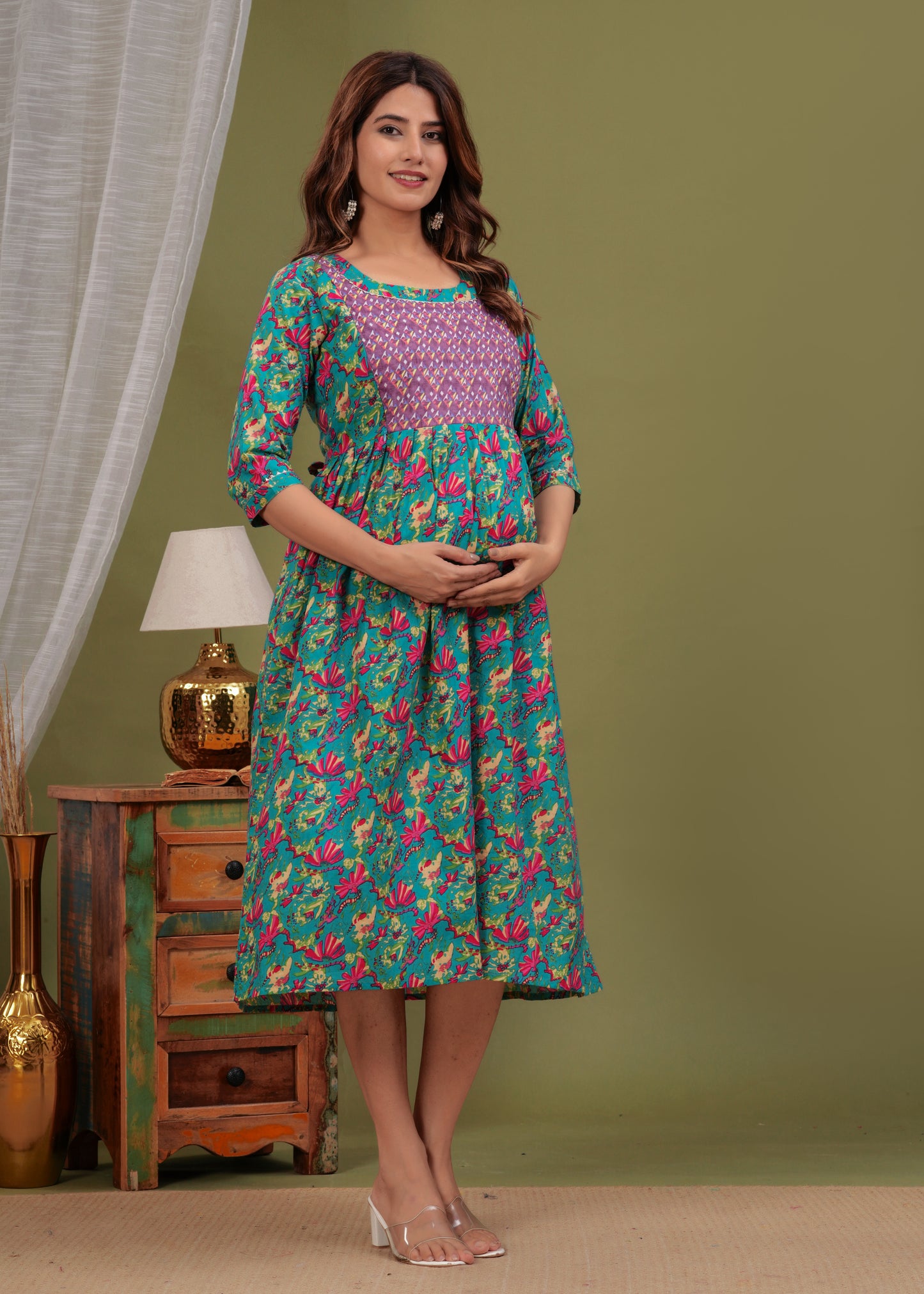 Botanical Bliss Maternity Kurti