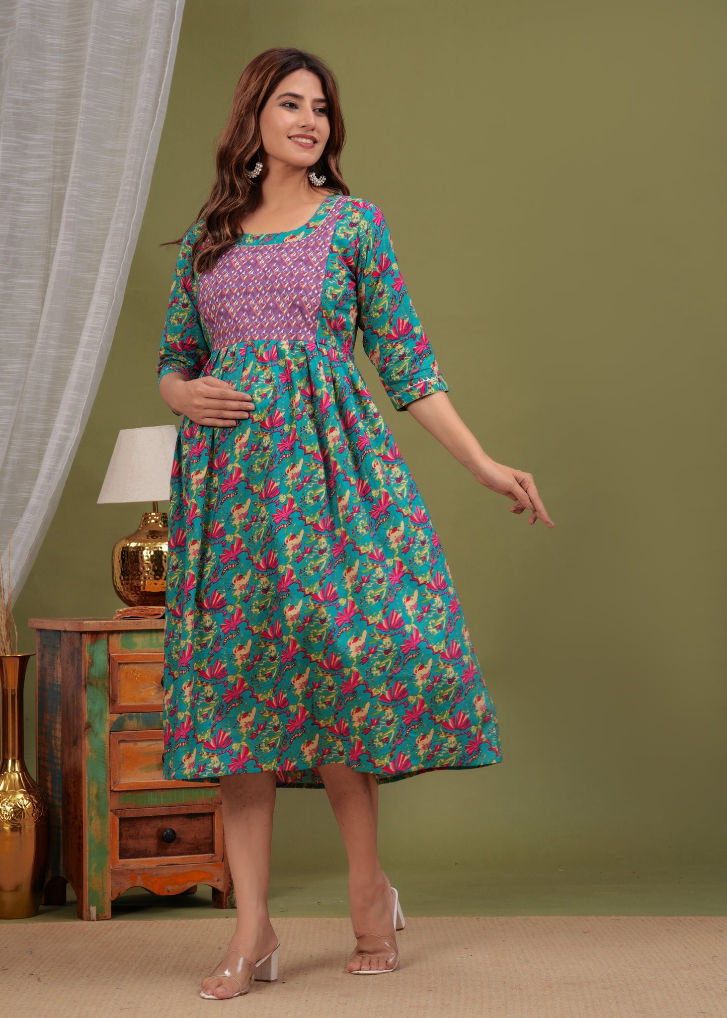 Botanical Bliss Maternity Kurti