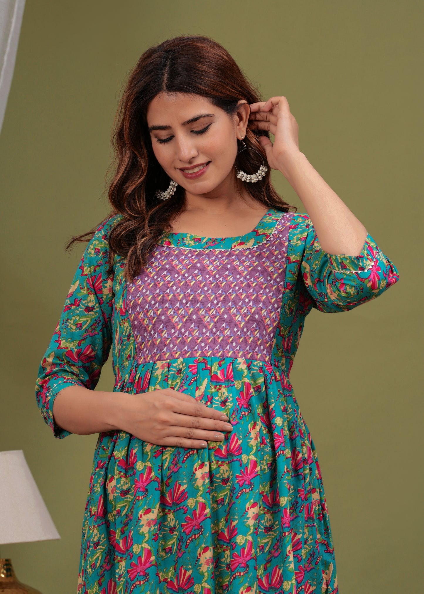 Botanical Bliss Maternity Kurti